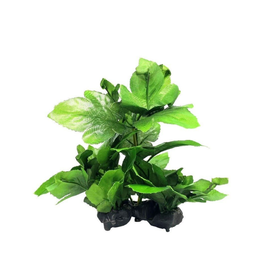 small green silk aquarium plant