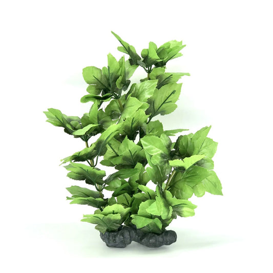 green silk aquarium plant