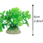 green plastic clover with measurements of 6cm or 2.4 inches