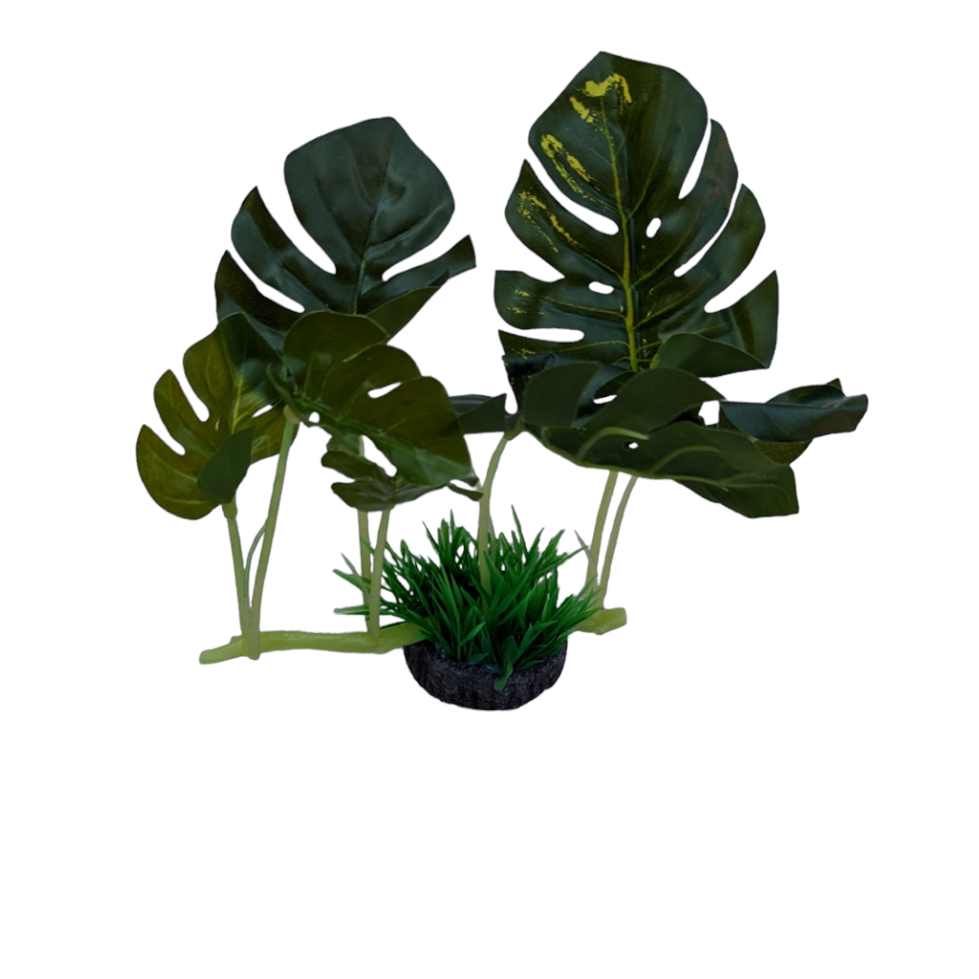 Fake Monstera Aquarium Decoration – Aquafaux