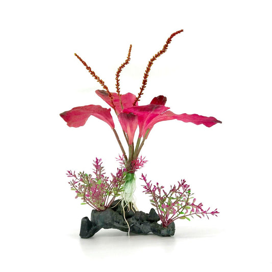 Large pink flower aquarium decortion